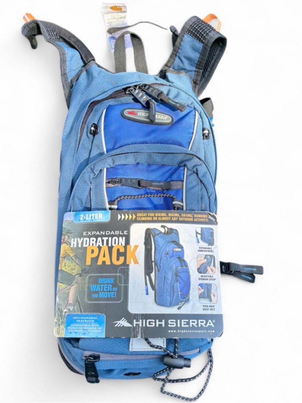 NWT High Sierra Blue Expandable Hydration Pack - 2-Liter outdoor gorpcore hiking
